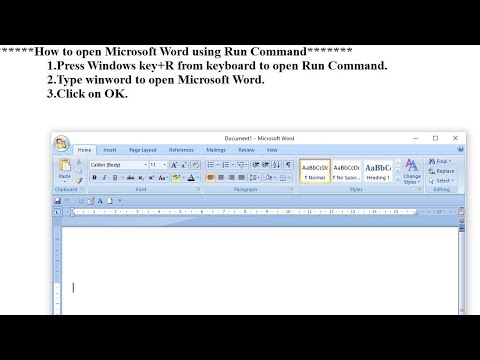 #shorts To Open Word Excel Powerpoint And Access Using Run Command ...