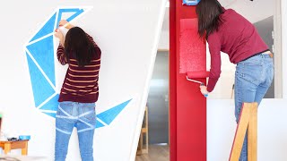 Transformation de mon bureau \u0026 mon logo en énorme sur un mur ♡