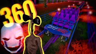 ⚫ 360 VR SIREN HEAD & FNAF rollercoaster 😱 Scary Virtual Reality POV gameplay 4K