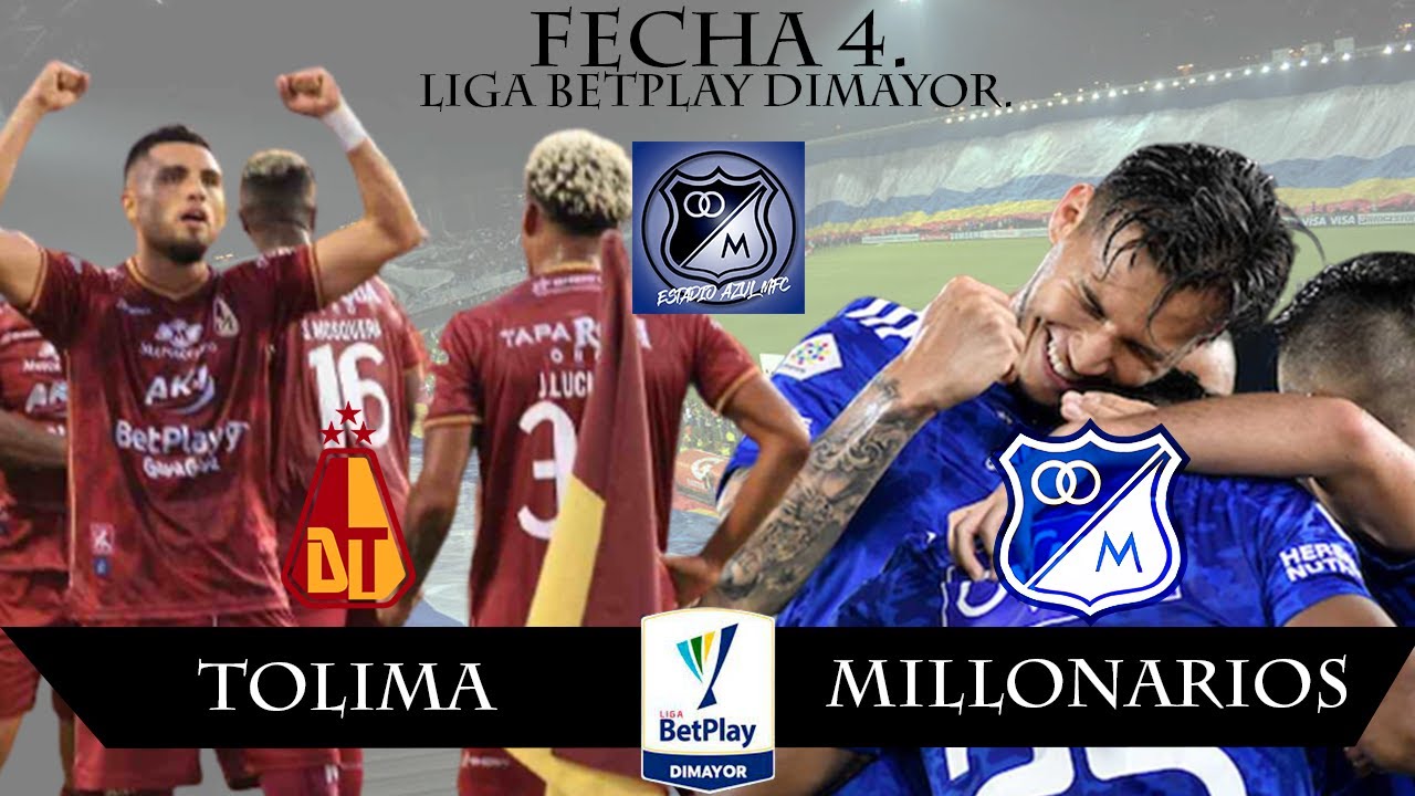 🔴EN VIVO: MILLONARIOS VS DEPORTES TOLIMA, FECHA 4 LIGA BETPLAY DIMAYOR ...