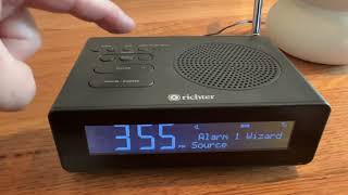 Richter RR35 Sunrise DAB Alarm Clock Radio, How to set an Alarm