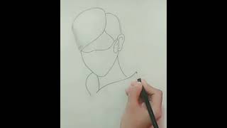 Easy way to Draw a Boy Sketch #viral #ipurpleu #shorts @SketchQueen