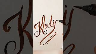 Khadijah #calligraphy #lovestatus #nameart #art #khadijavlogs #asmr #trending #top