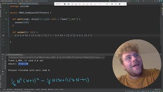 Project Euler 6: Sum Square Difference (scala worked solution)