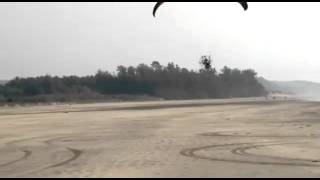 Capt PR Singh doing Paramotor solo at Malgund beach Ratnagiri.