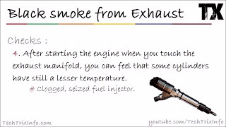 Why black smoke from exhaust | Causes 2.✔