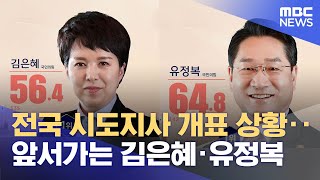 전국 시도지사 개표 상황‥앞서가는 김은혜·유정복 (2022.06.01/뉴스데스크/MBC)