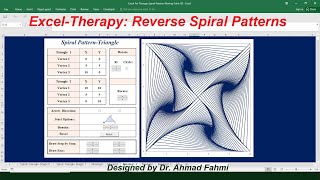A Unique Mathematical Excel Art Therapy Journey-Spiral Doodle Patterns: 14th Video: Triangles