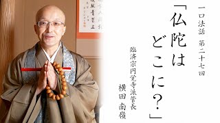 【一口法話】第27回「仏陀はどこに？」｜ 臨済宗円覚寺派管長 横田南嶺老師