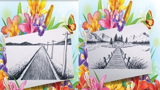 How To Draw The Path To Hometown And Wooden Bridge  Using Only One Pencil