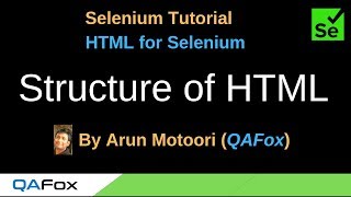 HTML for Selenium - Part 3 - Structure of HTML