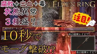 【エルデンリング】神秘ステ×トリプル状態異常が強すぎる　終盤ボスのモーグを10秒で撃破してしまう【Elden Ring】