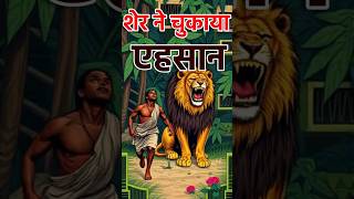 गुलाम और शेर की कहानी | The Slave and the Lion | Hindi Moral Story 🦁|  Cartoon Video | #shorts