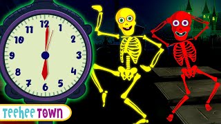 💀Skeleton Dance Song - Haunted Clock + Spooky Scary Skeleton Song By Teehee Town