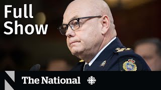 CBC News: The National | Edmonton officers killed, Montreal fire, Drone confrontation