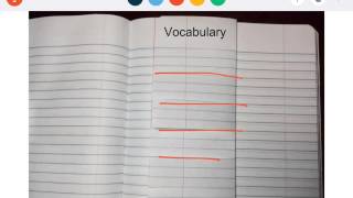 Vocabulary Foldable for Interactive Journal