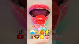 ASMR EMOJI FOOD kohakuto frozen nik l nip wax sprinkle honey jelly dried marshmallow mukbang #shorts