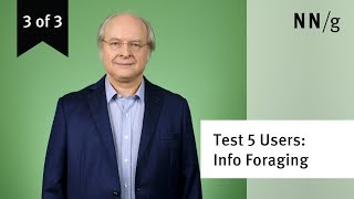 Usability Testing w. 5 Users: Information Foraging (video 3 of 3)