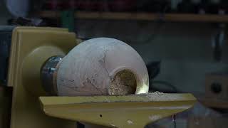 목선반 작업으로 층층이나무 달항아리 만들기  Woodturning