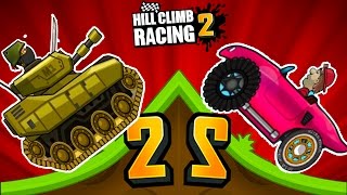Hill Climb Racing 2 vs Hill Climb Racing Garage - Tank vs Monster Truck