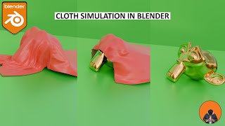 How to do cloth simulation in blender tutorial in Hindi