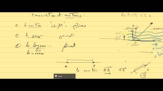 Calcul vectoriel dans le plan 01, Tronc commun Sc