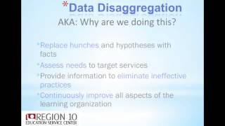 Critical Success Factor: Use of Quality Data to Drive Instruction