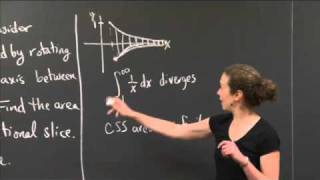 A Solid With Finite Volume and Infinite Cross Section | MIT 18.01SC Single Variable Calculus
