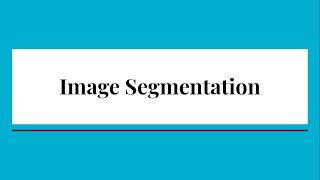 Image Segmentation + Sheet 4