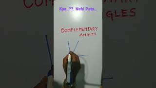 Learn Complementary Angles In Simplest Way