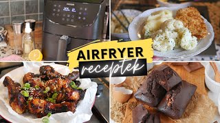 AIR FRYER receptek egész hétre ⭐️💛 a legjobb sültkrumpli és rántott hús recept + kávés csokis süti!