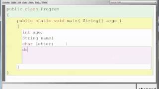 Java Declaring Variables using BlueJ American Accent