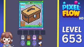 Pixel Flow Level 653 Solution Walkthrough