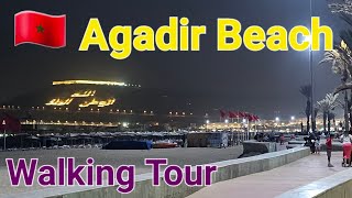 Agadir Beach. Walking Promenade to the Marina Agadir