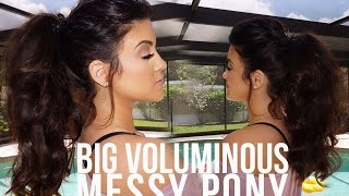 Hair Look |  Big Voluminous Messy Pony