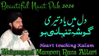 Exclusive Kalam Dil Mein Ho Yaad Teri Gosha e Tanhai ho | Mamoon Raza Attari 2024 | New Naat 2024