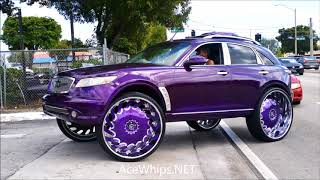 AceWhips.NET- Candy Purple FX45 Infiniti on 32's Amani Forged