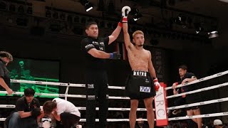 【RISE】“無敗”TAKUがボディ打ちで鮮やかKO勝ち、相手は悶絶