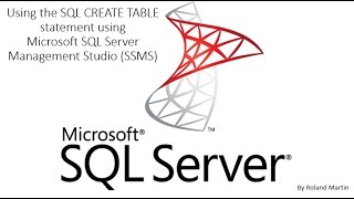 Using the SQL CREATE TABLE statement