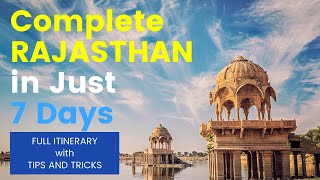 Rajasthan Tour in JUST 7 Days || Full Rajasthan Itinerary of 7 Days by TravelMock 2022