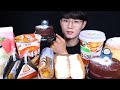 편의점 디저트 먹방ASMR MUKBANG Korean Convenience Store Food & SPICY TTEOKBOKKI 韓国のコンビニフード eating sounds