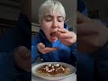 let’s make breakfast fermented oatmeal with persimmon u0026 hazelnuts ⭐️ foodshorts breakfast oats