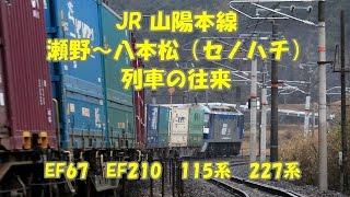 セノハチ　JR山陽本線 瀬野～八本松間　列車の往来　JR Sanyō Main Line Seno, Hachihonmatsu　(2017.2)