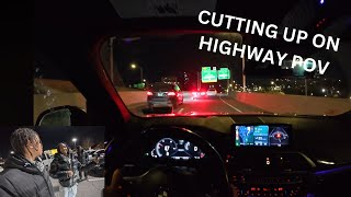 BMW X3 M40i CUTTING UP ON HIGHWAYS (POV)