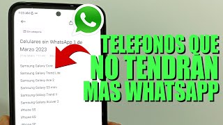 Teléfonos que se quedarán sin WhatsApp