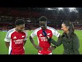 wholesome interview ❤️ bukayo saka hails myles lewis skelly after arsenal defeat monaco ucl