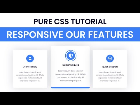 Build A Responsive Our Features Section Using HTML CSS, How To Create A ...