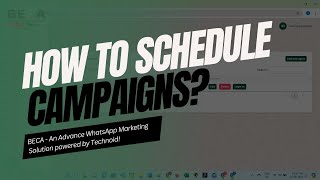 How to Schedule Campaigns with BECA?