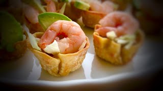 #Wonton #Saladbowl /Golden Bowl Shrimp Salad with Thousand Island Dressing/กระทงทองสลัดกุ้ง