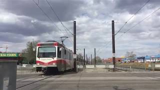 Double Calgary Transit C-Trains at Chinook LRT Station!